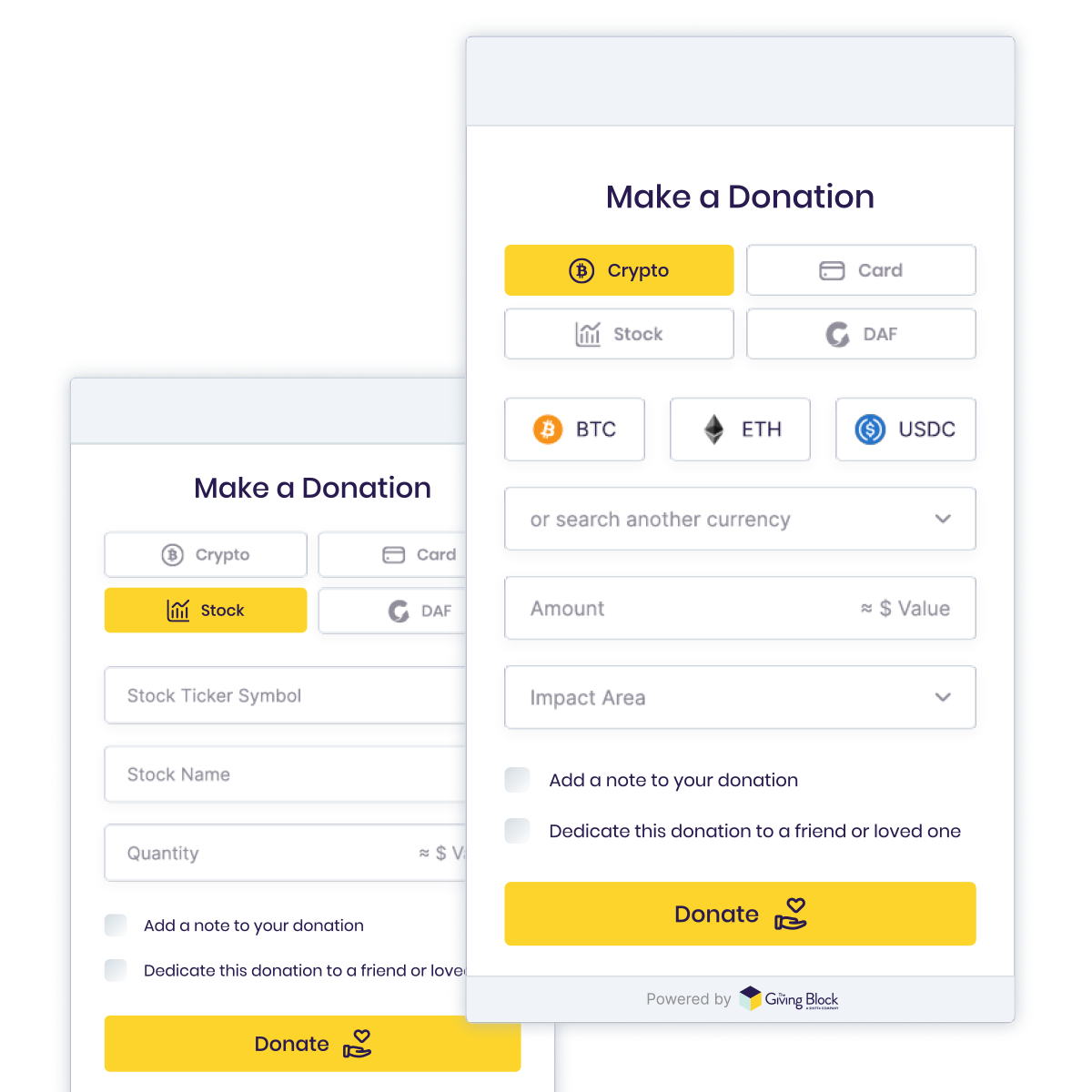 Hero Donation Form Graphic | The Giving Block